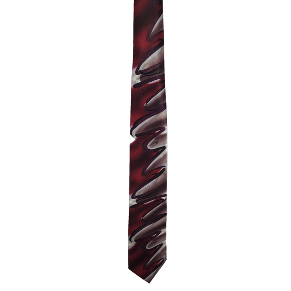 J. Garcia FLOATING PLANES Collection 52 100% Silk Men’s Neck Tie Red White - Picture 1 of 3